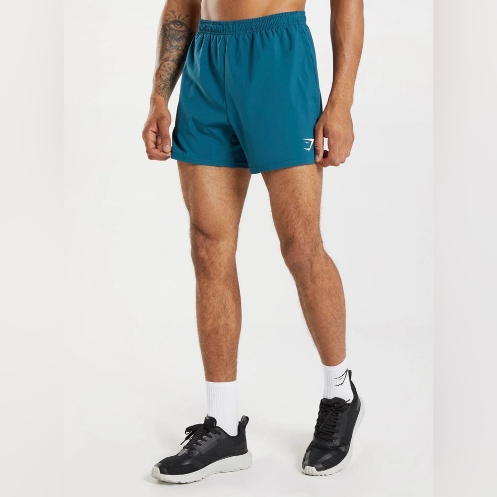 Gymshark Arrival 5” Teal Workout Shorts